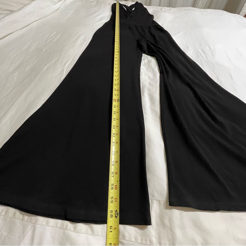 Bobi Black Cross-Back Wide Leg Jumpsuit - Picture 9 of 12